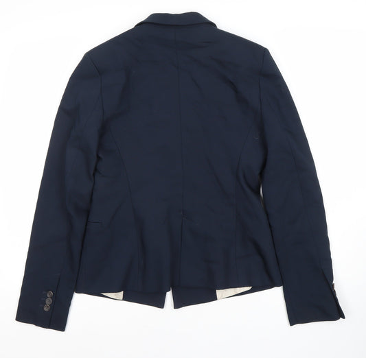 Zara Basic Women's Blue Blazer, Size 12, Regular Fit