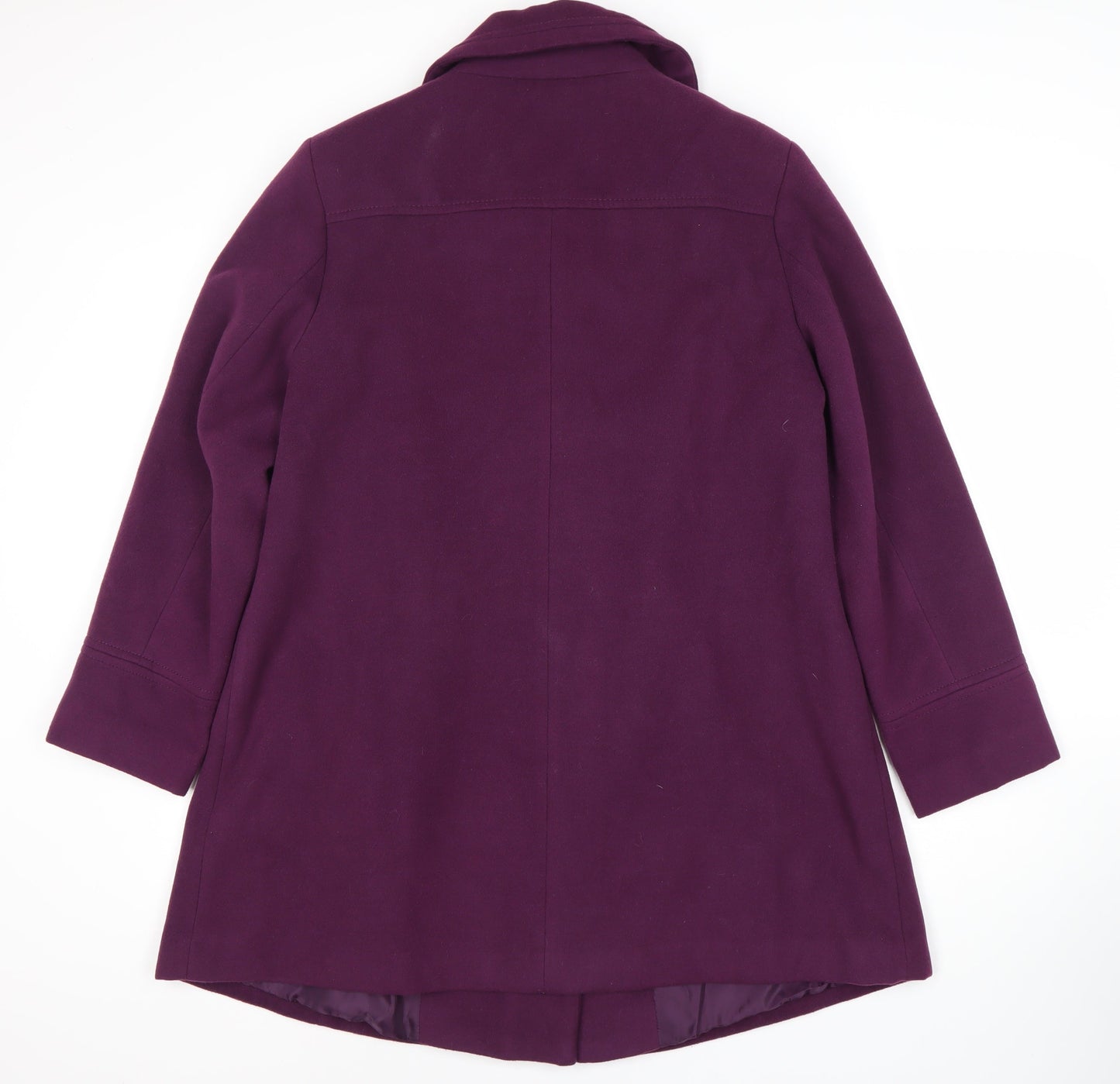 Bm Women's Purple Mid-Length Coat with Zip