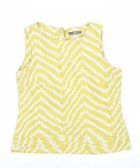 Womens UK Size 12 BHS Yellow Basic Blouse