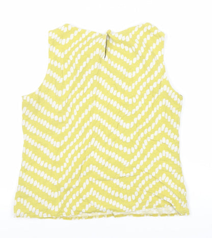 Womens UK Size 12 BHS Yellow Basic Blouse
