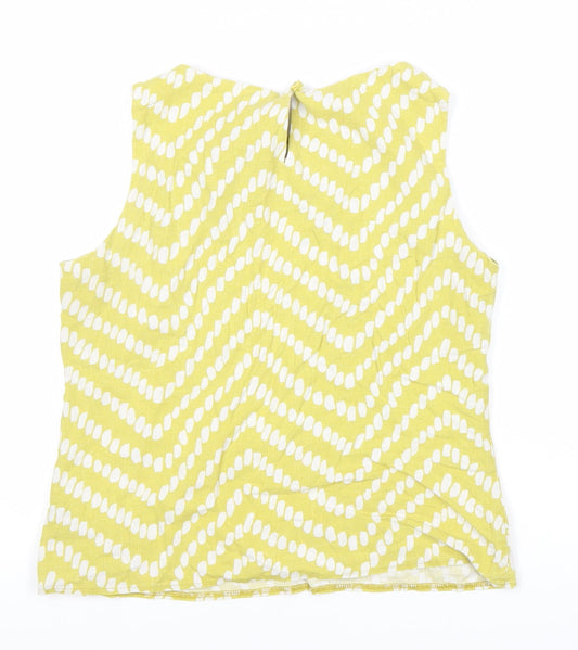 Womens UK Size 12 BHS Yellow Basic Blouse