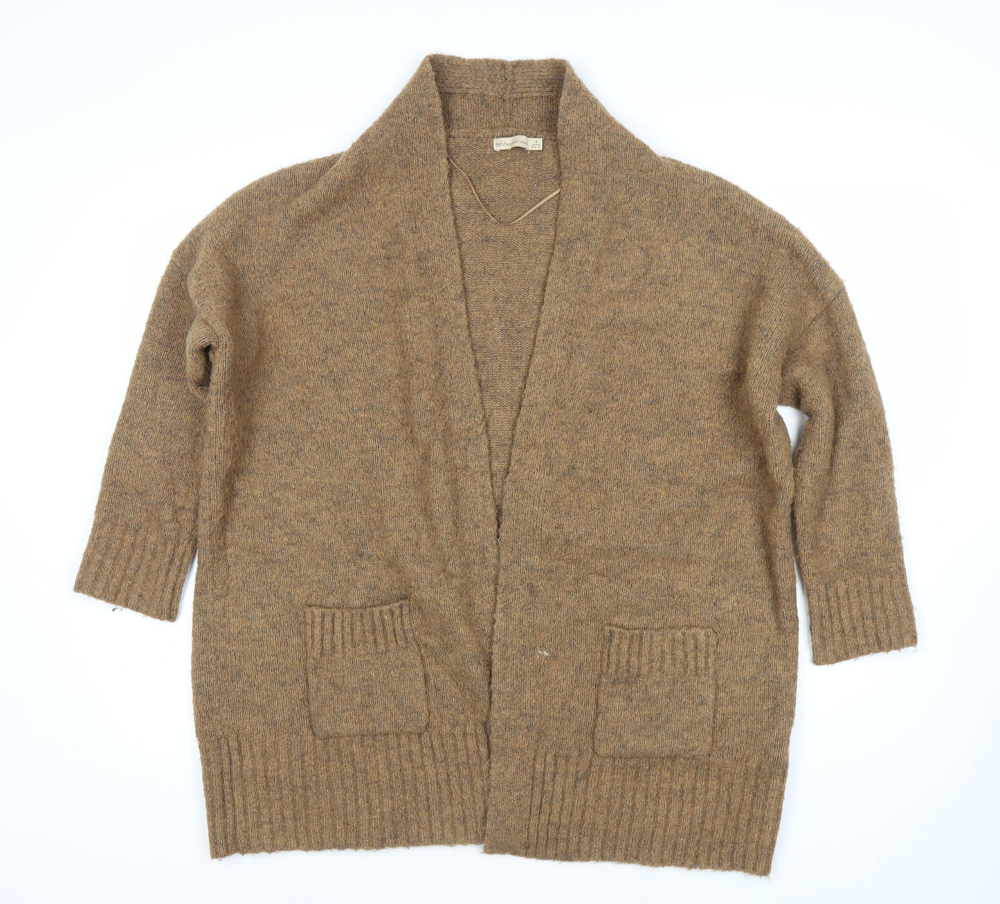 Womens UK Size S Bershka Brown Cardigan Jumper