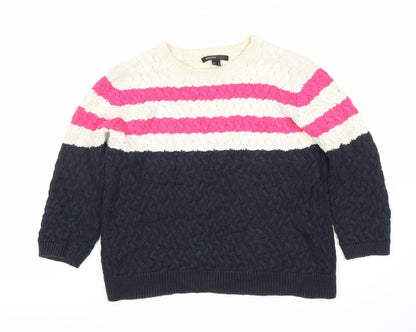 Womens UK Size M Mango Multicoloured Pullover Jumper