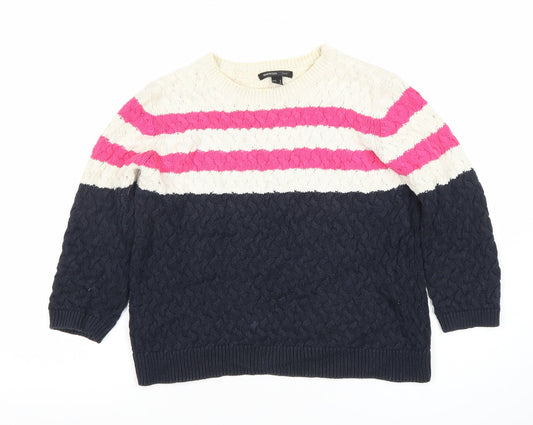 Womens UK Size M Mango Multicoloured Pullover Jumper