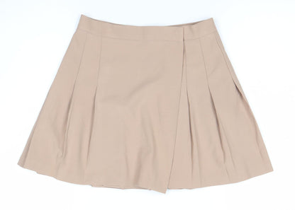 ASOS Women’s Pleated Beige Skirt - Size 8