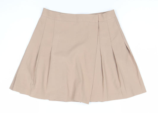 ASOS Women’s Pleated Beige Skirt - Size 8