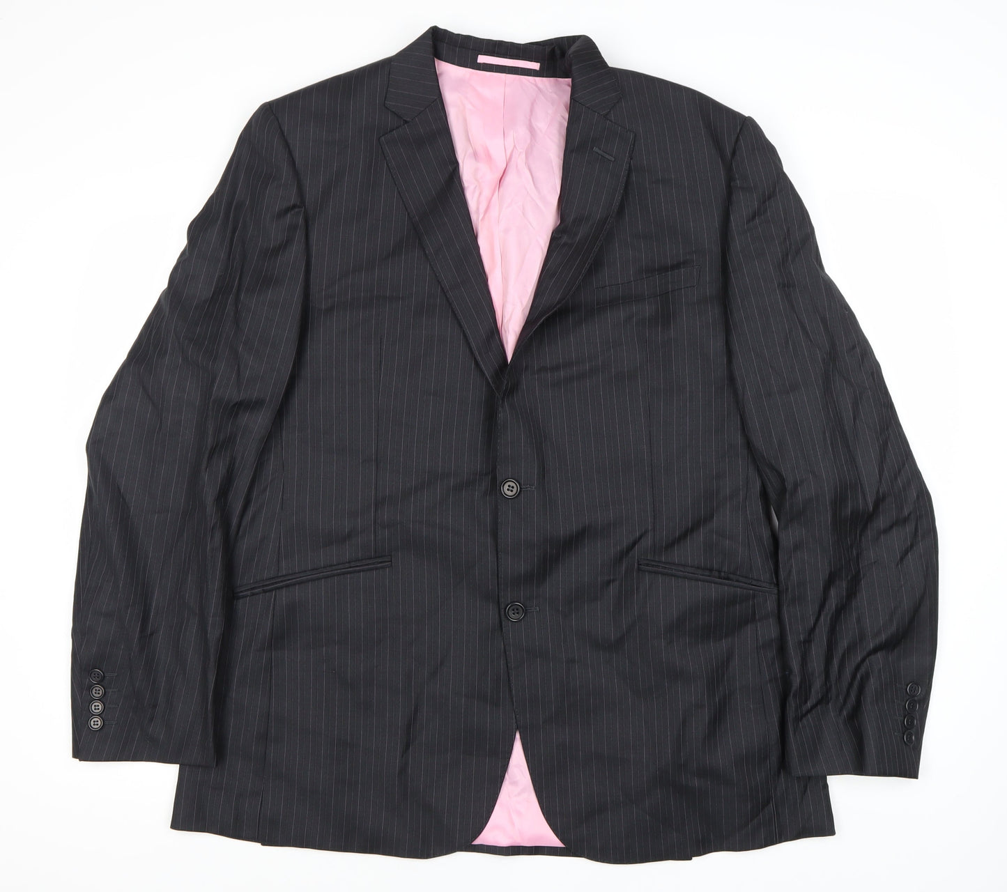 Mens UK Size 44 Moss Bespoke Regular Black Suit Jacket