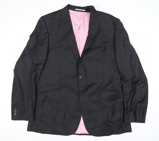 Mens UK Size 44 Moss Bespoke Regular Black Suit Jacket
