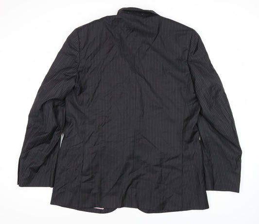 Mens UK Size 44 Moss Bespoke Regular Black Suit Jacket