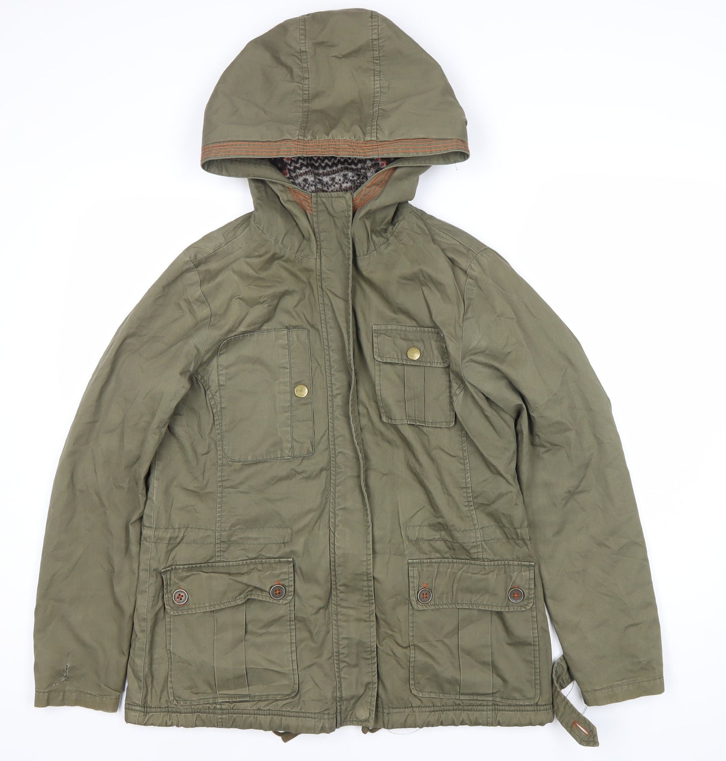 New Look Women's Green Hooded Jacket Size 10