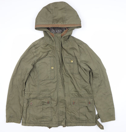New Look Women's Green Hooded Jacket Size 10
