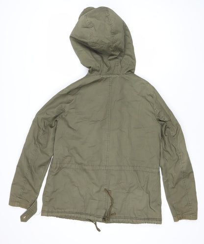New Look Women's Green Hooded Jacket Size 10