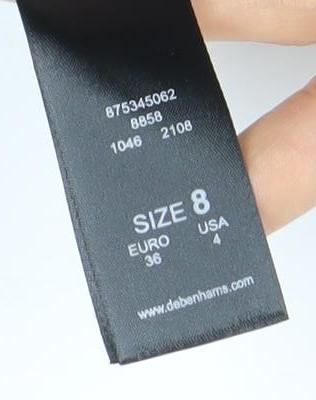 Debenhams Women's Black Butterfly A-Line Dress Size 8