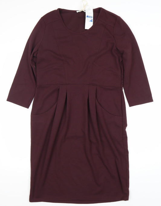 Kaliko Women's Purple Sheath Dress Size 14