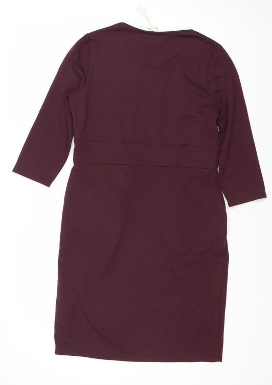 Kaliko Women's Purple Sheath Dress Size 14