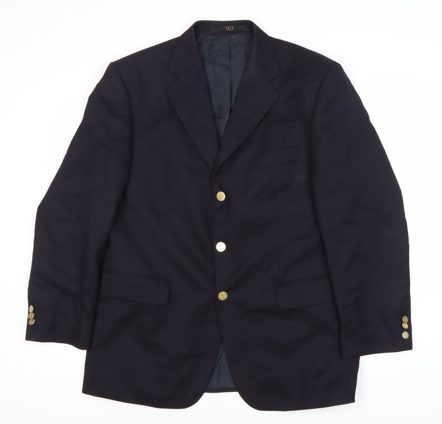 DAKS Men's Black Wool Blazer - Size 40, Formal