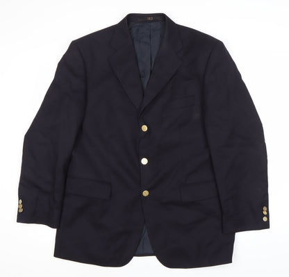 DAKS Men's Black Wool Blazer - Size 40, Formal