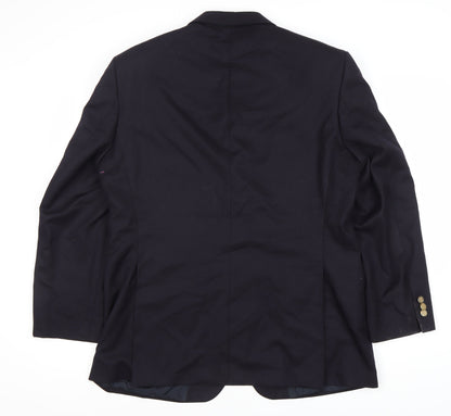 DAKS Men's Black Wool Blazer - Size 40, Formal