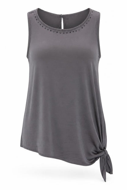 Womens UK Size 12 Roman Grey Jersey Blouse
