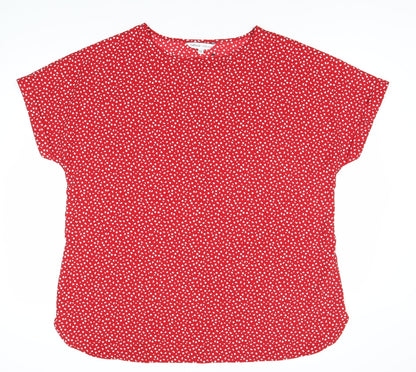 Womens UK Size 20 C&A Red  Blouse