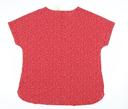 Womens UK Size 20 C&A Red  Blouse