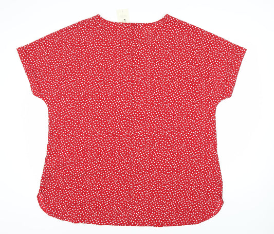 Womens UK Size 20 C&A Red  Blouse