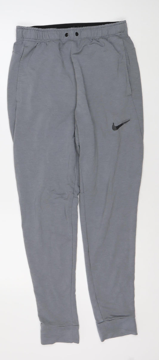 Nike Men's Grey Joggers S Dri-FIT Moisture Wicking