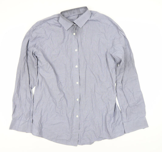 St. George by Duffer Men's Grey Check Slim Fit Shirt