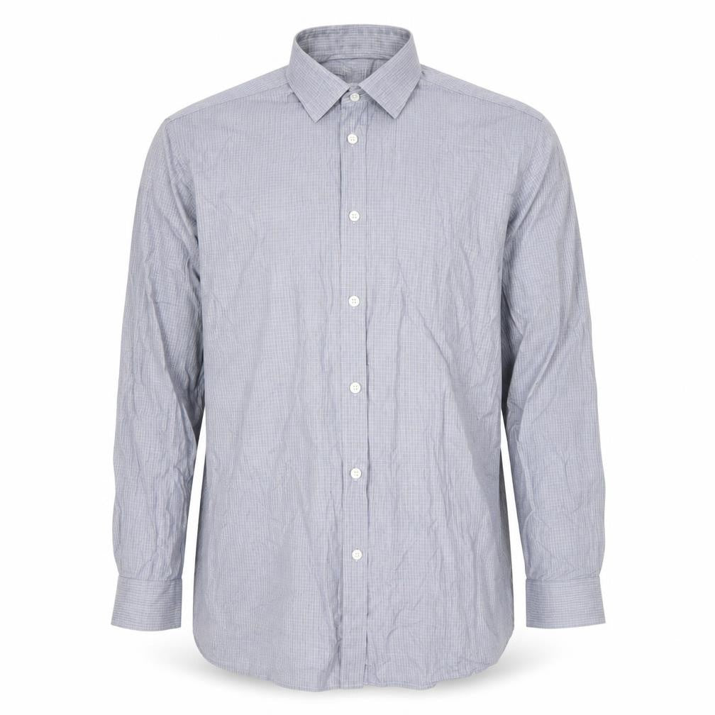 St. George by Duffer Men's Grey Check Slim Fit Shirt