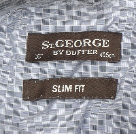 St. George by Duffer Men's Grey Check Slim Fit Shirt