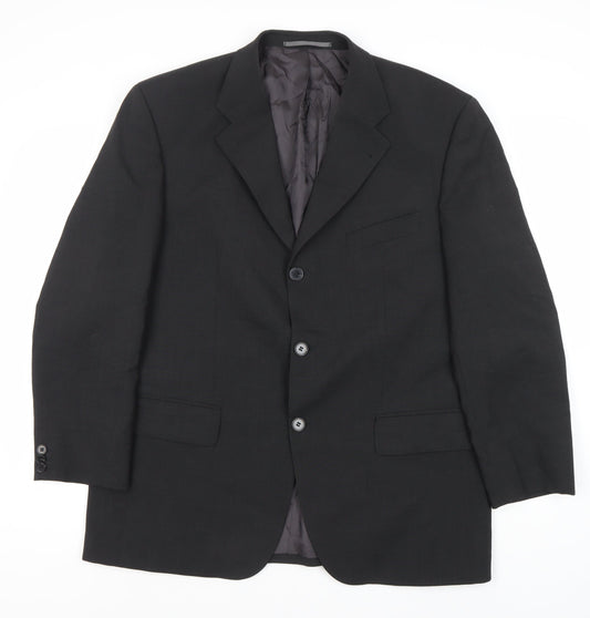 Mens UK Size 44 Bäumler Regular Black Suit Jacket
