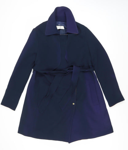 Black Stalker Women's Blue Belted Coat One Size