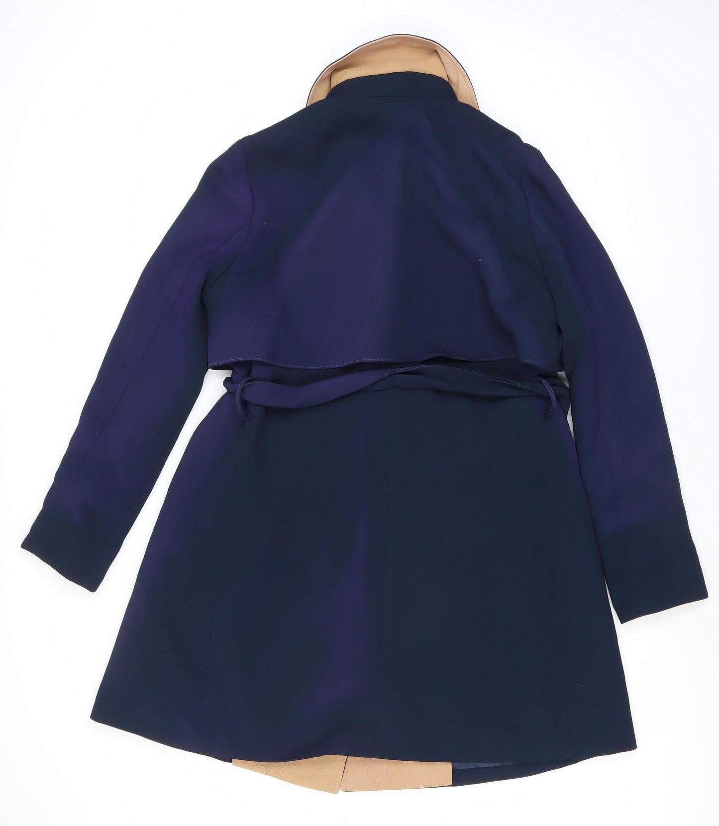 Black Stalker Women's Blue Belted Coat One Size
