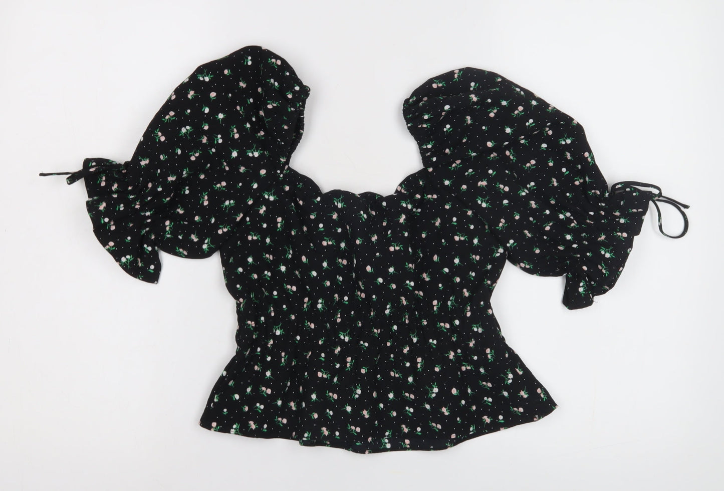 Womens UK Size XS H&M Black  Blouse