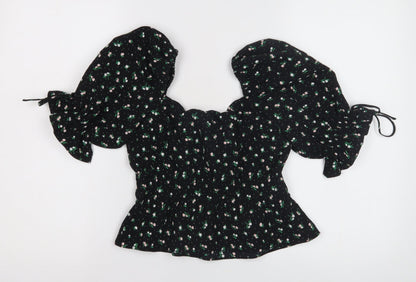 Womens UK Size XS H&M Black  Blouse