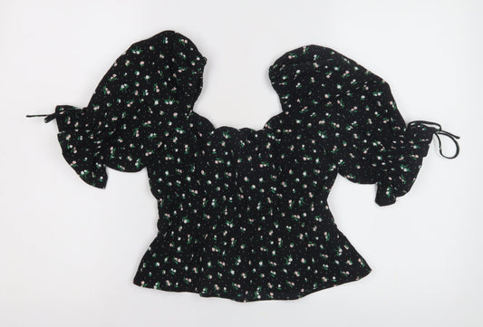 Womens UK Size XS H&M Black  Blouse