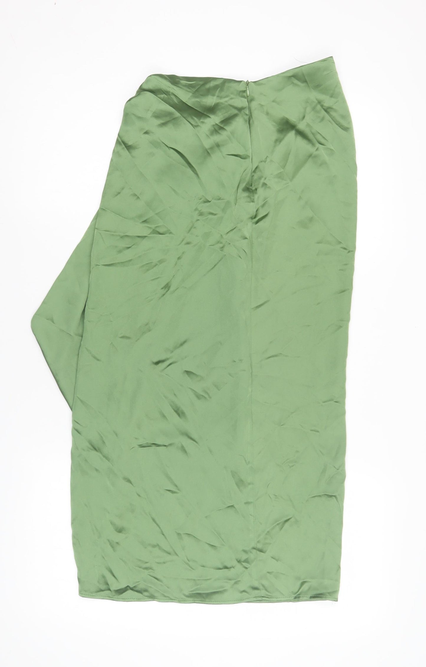 Womens UK Size XS Zara Wrap Satin Skirt