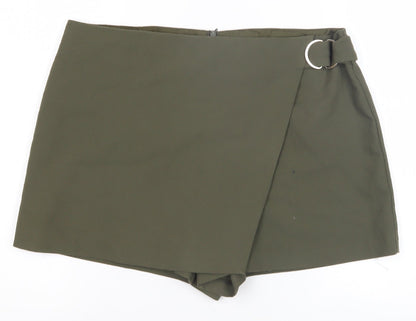 Miss Selfridge Women's Green Wrap Shorts Size 16