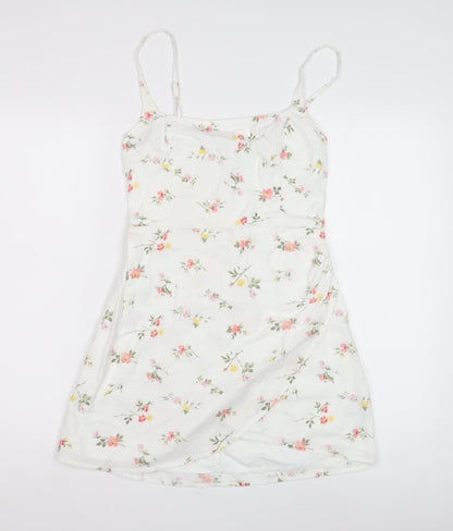 Abercrombie & Fitch Women's White Floral Slip Dress, XS