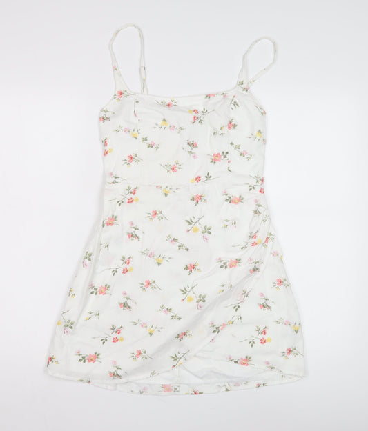 Abercrombie & Fitch Women's White Floral Slip Dress, XS