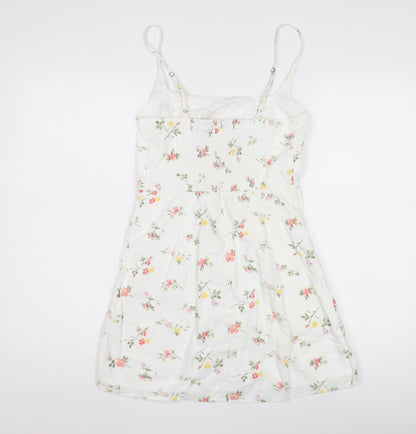 Abercrombie & Fitch Women's White Floral Slip Dress, XS