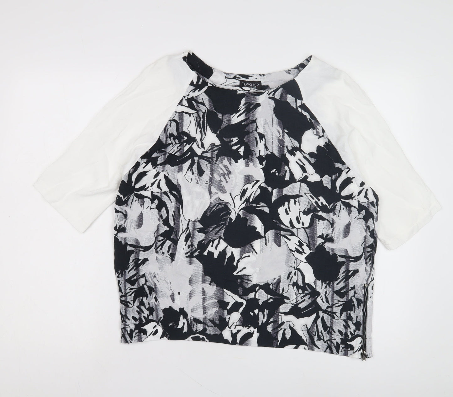 Womens UK Size 10 Topshop Multicoloured Basic Blouse