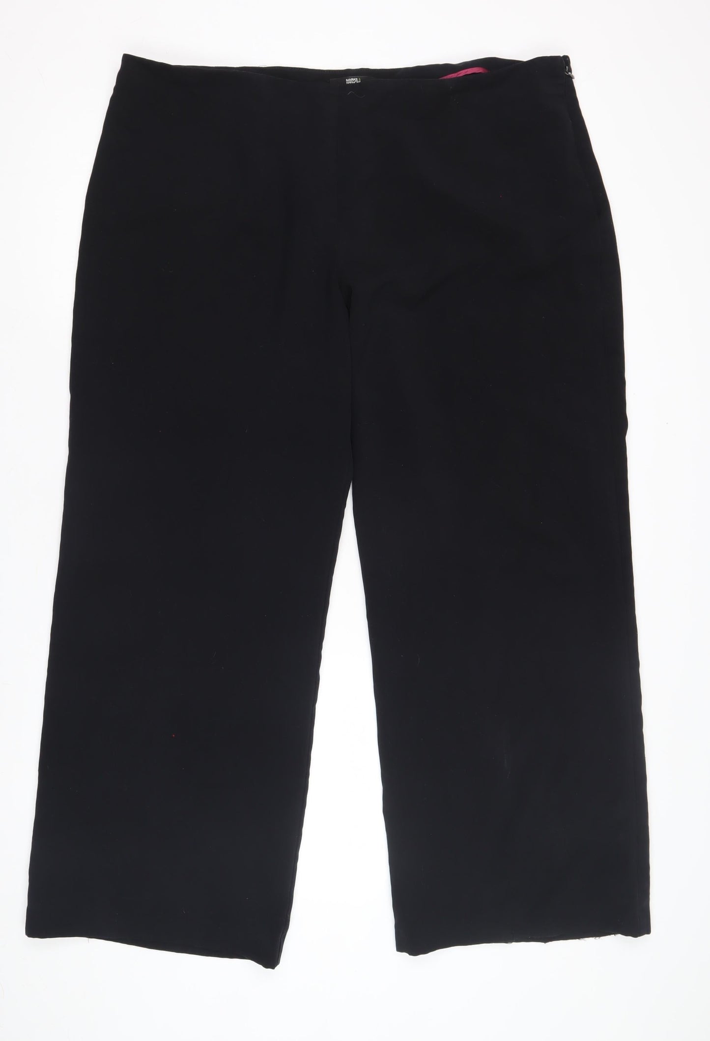Womens UK Size 20 Marks and Spencer Regular Fit  Black Trousers