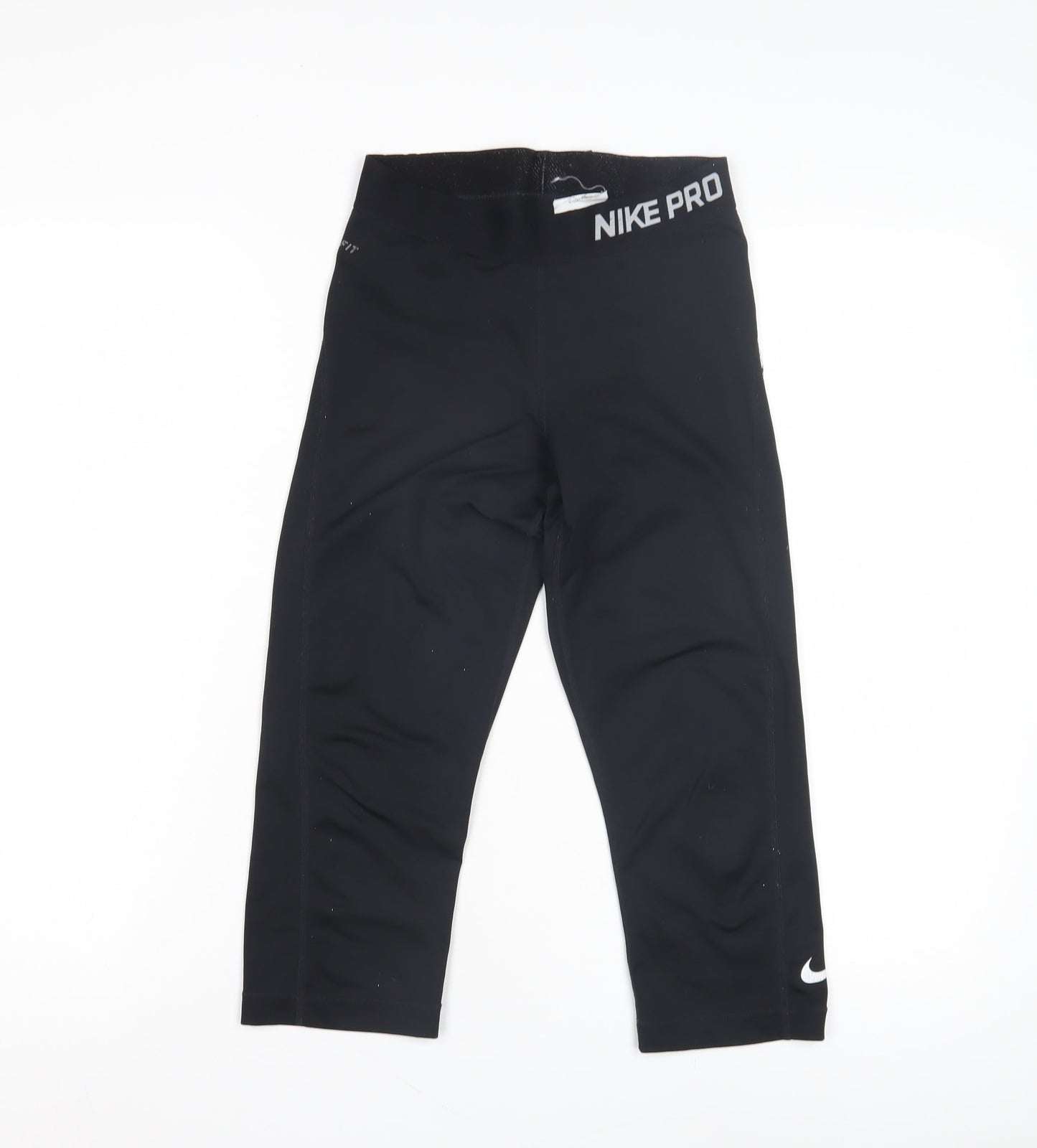 Nike Women's Black Cropped Gym Leggings S