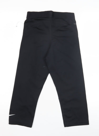Nike Women's Black Cropped Gym Leggings S
