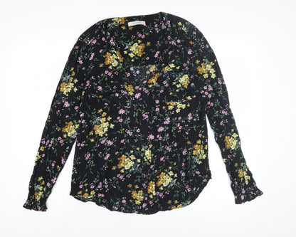 Womens UK Size 12 Oasis Black Basic Blouse