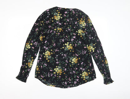 Womens UK Size 12 Oasis Black Basic Blouse