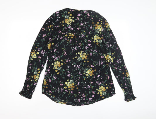 Womens UK Size 12 Oasis Black Basic Blouse