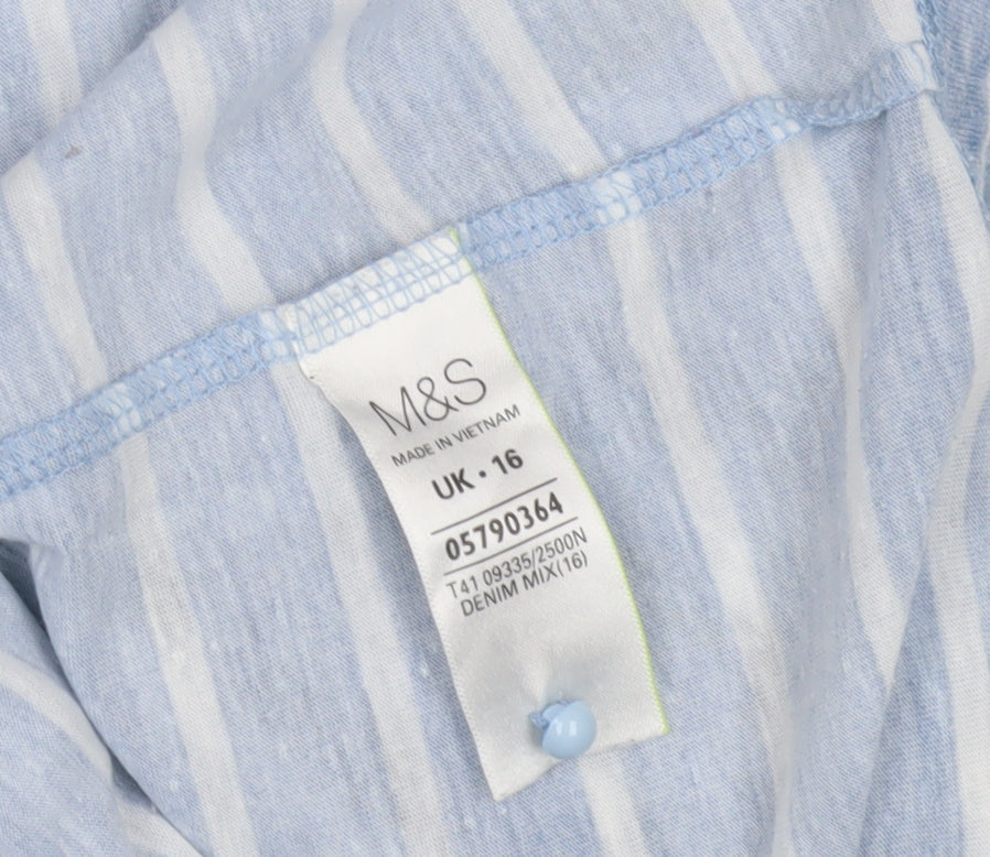 Womens UK Size 16 Marks and Spencer Blue  T-Shirt