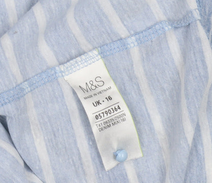 Womens UK Size 16 Marks and Spencer Blue  T-Shirt